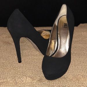 JLO Black Suede Heels